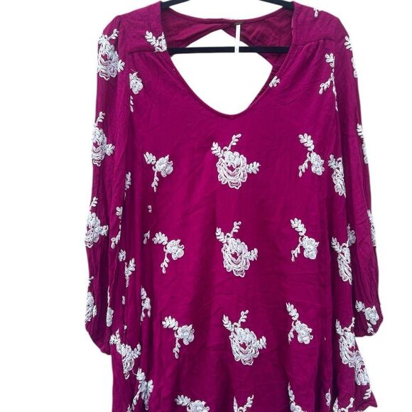 Free People embroidered Austin minidress size XS cottagecore boho festival - Picture 2 of 5